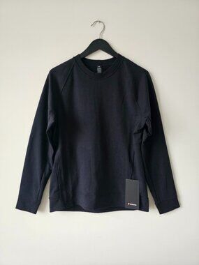 NWT LULULEMON Black City Sweat Crew Top French Terry Fabric Sweater Men's Medium